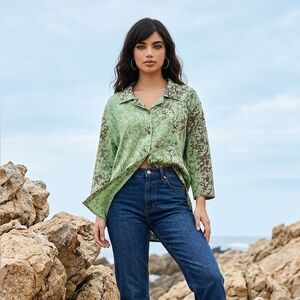 Green Mexicali Blues Button-Up Shirt - XL